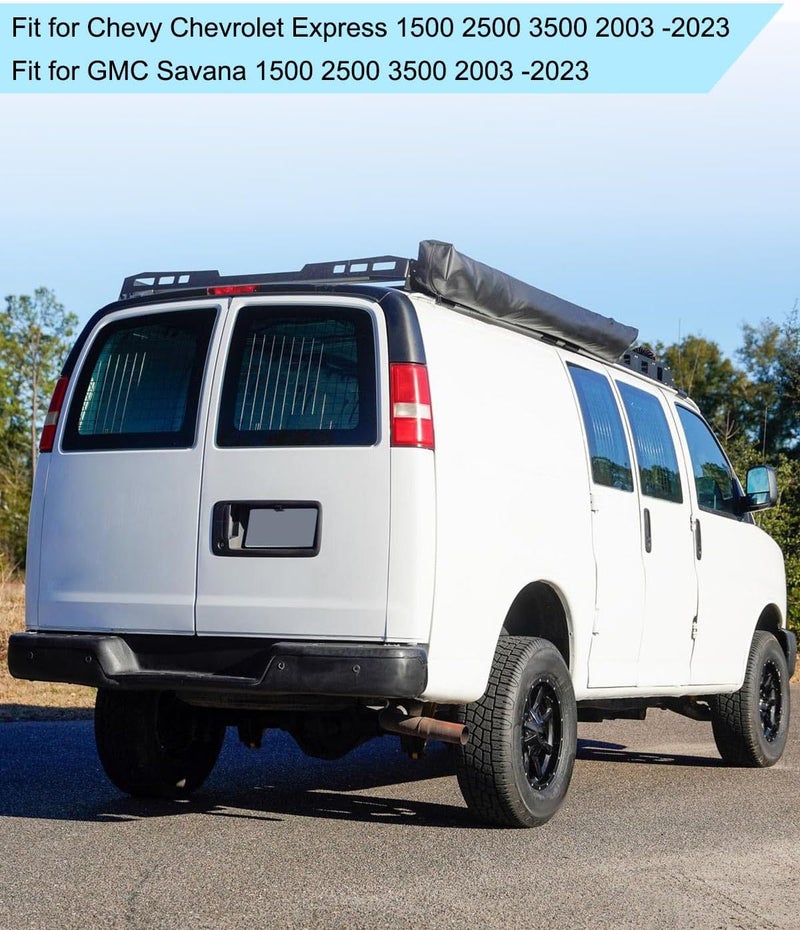 ULZOZN Roof Molding Rear Exterior Fit for Chevy Chevrolet Express GMC Savana 2003-2023 Replace 15215525 15215527, 1 Pair LH ＆ RH Panel Applique Molding - Image 5
